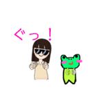 元気な女の子とケロりんちょの日常スタンプ（個別スタンプ：5）