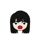 表情豊かな黒髪ロング女子のスタンプ2（個別スタンプ：10）