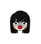 表情豊かな黒髪ロング女子のスタンプ2（個別スタンプ：12）
