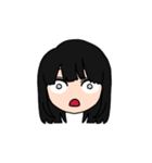表情豊かな黒髪ロング女子のスタンプ2（個別スタンプ：13）