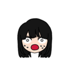 表情豊かな黒髪ロング女子のスタンプ2（個別スタンプ：15）