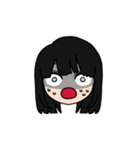表情豊かな黒髪ロング女子のスタンプ2（個別スタンプ：16）