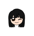 表情豊かな黒髪ロング女子のスタンプ2（個別スタンプ：21）