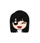 表情豊かな黒髪ロング女子のスタンプ2（個別スタンプ：22）
