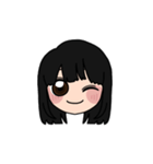 表情豊かな黒髪ロング女子のスタンプ2（個別スタンプ：23）