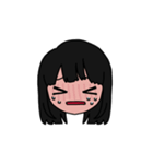 表情豊かな黒髪ロング女子のスタンプ2（個別スタンプ：28）