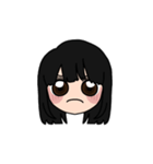表情豊かな黒髪ロング女子のスタンプ2（個別スタンプ：35）