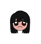 表情豊かな黒髪ロング女子のスタンプ2（個別スタンプ：36）