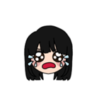 表情豊かな黒髪ロング女子のスタンプ2（個別スタンプ：37）