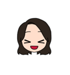 表情豊かな茶髪セミロング女子のスタンプ2（個別スタンプ：17）