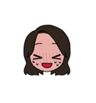 表情豊かな茶髪セミロング女子のスタンプ2（個別スタンプ：20）