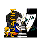 ボサボサ頭で英語と日本語。（個別スタンプ：33）