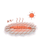 何かをうったえるえび（個別スタンプ：35）