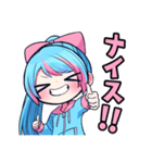 あみりちゃんパーカーバージョン（個別スタンプ：4）