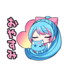 あみりちゃんパーカーバージョン（個別スタンプ：9）