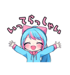 あみりちゃんパーカーバージョン（個別スタンプ：14）