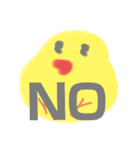 デカ文字ひよこ(BLUE＆YELLOW)（個別スタンプ：6）