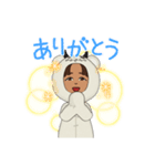 色黒タレ目クマさん（個別スタンプ：13）