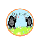ゴリラさん♡ステッカー風スタンプ（個別スタンプ：33）