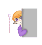 紫パーカーの男の子（個別スタンプ：2）