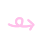 ピンクの絵文字ちゃん（個別スタンプ：2）
