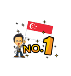 国旗No.1-（アジア/オーストラリア）（個別スタンプ：5）