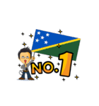 国旗No.1-（アジア/オーストラリア）（個別スタンプ：34）
