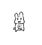 線画うさちゃん(無料)（個別スタンプ：31）