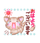 もこもこなこねこ【挨拶】大きな文字（個別スタンプ：1）