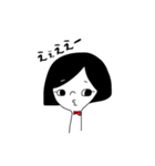 日常会話(おかっぱ女子)（個別スタンプ：4）