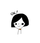 日常会話(おかっぱ女子)（個別スタンプ：11）