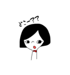 日常会話(おかっぱ女子)（個別スタンプ：16）