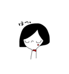 日常会話(おかっぱ女子)（個別スタンプ：19）