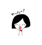 日常会話(おかっぱ女子)（個別スタンプ：22）