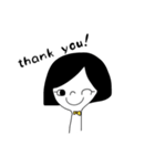 日常会話(おかっぱ女子)（個別スタンプ：39）