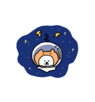 宇宙を楽しむ こどもいぬ（個別スタンプ：3）