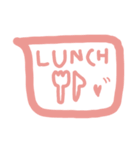 手書き。ふきだし。会話。（個別スタンプ：17）