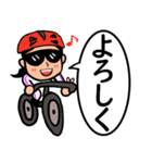 【女性版】自転車乗りのラインスタンプ1（個別スタンプ：7）