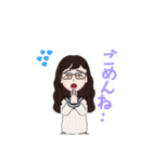 メガネっ子女子！（個別スタンプ：11）