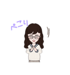 メガネっ子女子！（個別スタンプ：12）