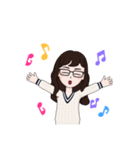 メガネっ子女子！（個別スタンプ：13）