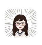 メガネっ子女子！（個別スタンプ：14）