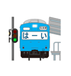 電車と駅（青色）2（個別スタンプ：1）