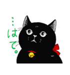 ぶさかわ黒猫／僕と魔女についての備忘録（個別スタンプ：23）