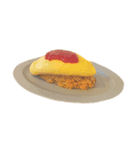オムライスで会話できる？（個別スタンプ：1）