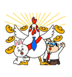 CHICKEN and BROWN ＆ FRIENDS職場（個別スタンプ：1）