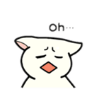 ゆるめな、しろいねこ（個別スタンプ：9）