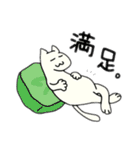 ゆるめな、しろいねこ（個別スタンプ：13）