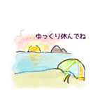 手描き ほっこり日常カニ（個別スタンプ：34）