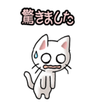 猫ねこにゃんこ その1（白）日常会話（個別スタンプ：10）